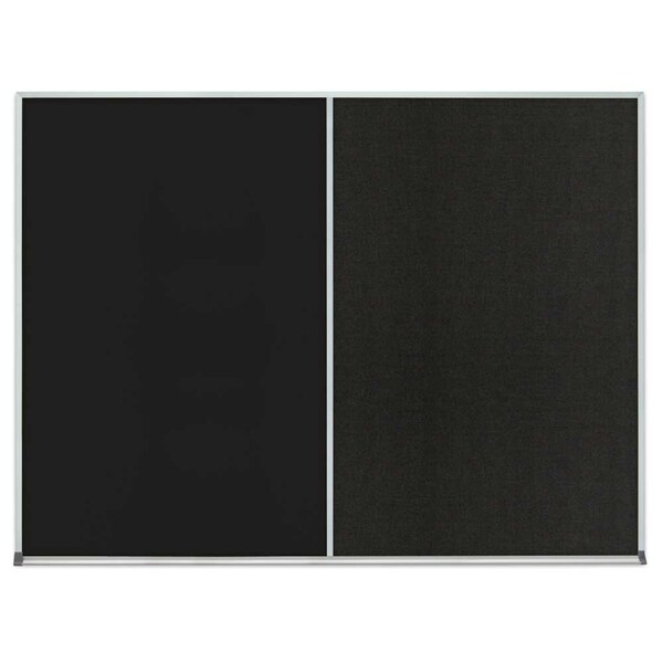 Single Door Radius Corkboard, 18"x24", Sat, UV7000RC-SATIN-PEARL